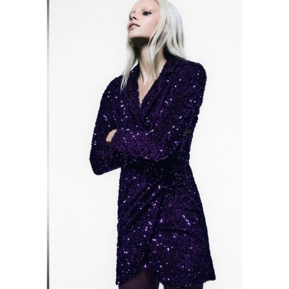 ZARA SEQUIN BLAZER DRESS 043/022 - Picture 7 of 14